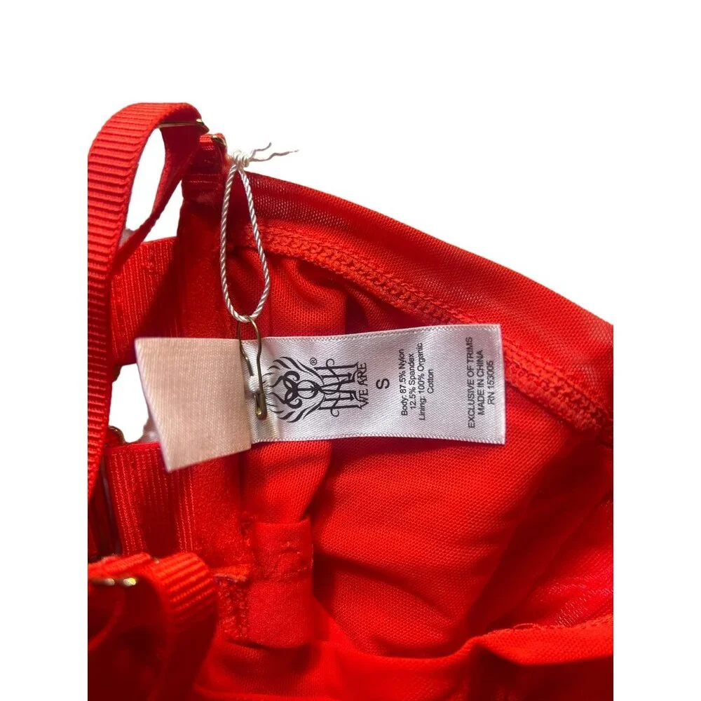 Revolt We Are Hah Bodysuit S Blood Orange NWT Lingerie Sexy - Picture 4 of 6